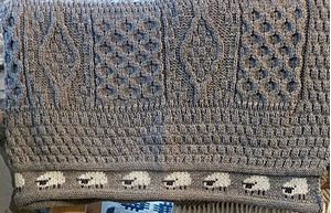 Picture of  Pure wool knitted blanket - Mid Grey