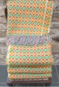 Picture of Yellow and Green Tapestry Wool Throw