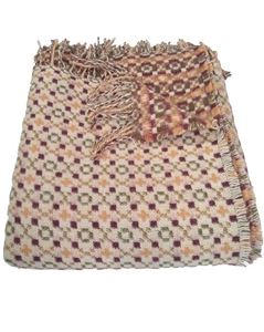 Picture of Welsh Tapestry Style Throw - Plum, Ecru, Sage