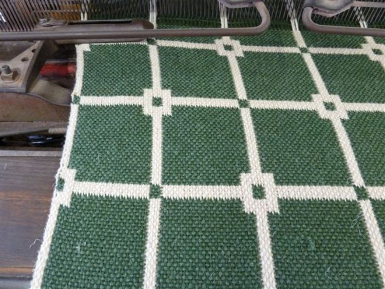 Picture of Green & Cream Preseli Floor Rug