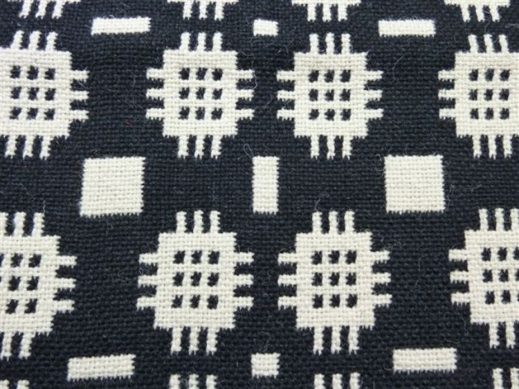 Picture of Black and White Welsh Tapestry Floor Rug