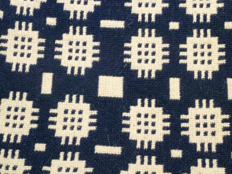 Picture of French Navy Welsh Tapestry Floor Rug