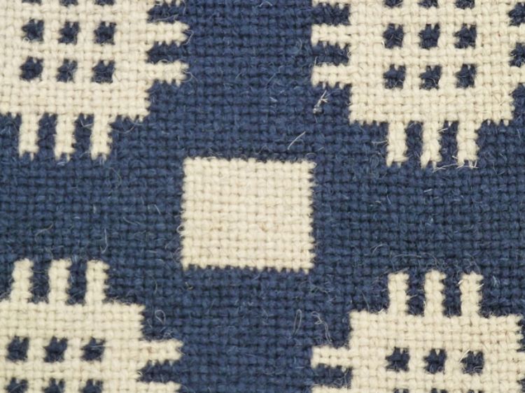 Picture of French Navy Welsh Tapestry Floor Rug