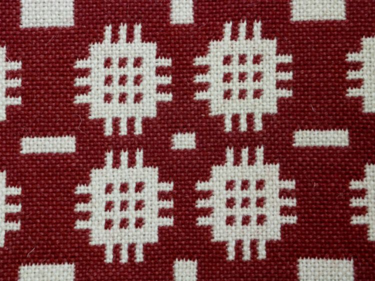 Picture of Berry Red Welsh Tapestry Floor Rug