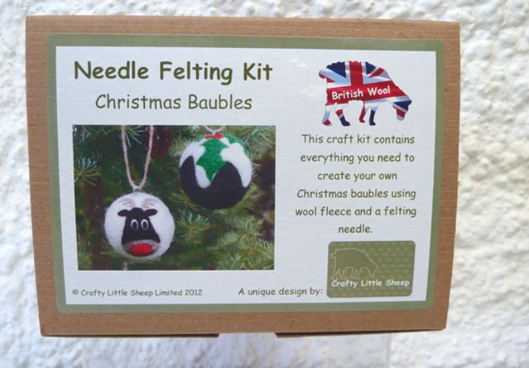 Picture of Christmas Baubles Needle Felting Kit