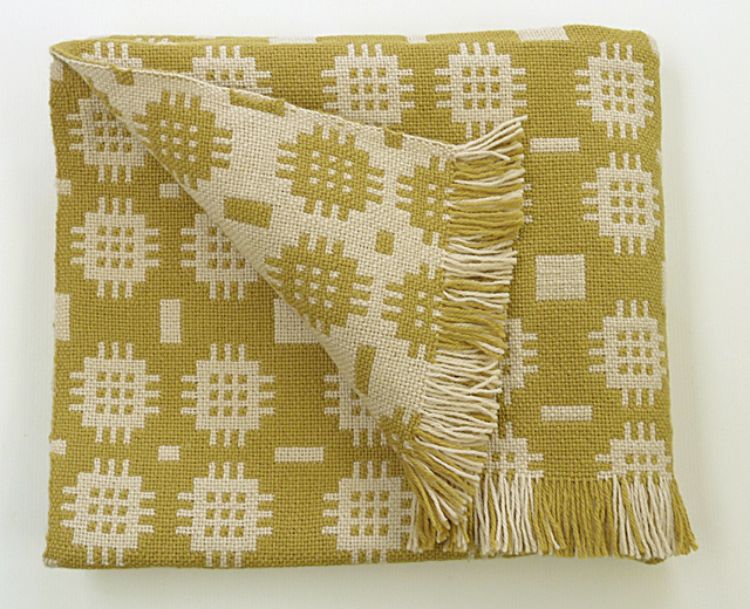 Picture of Yellow Ochre Welsh Tapestry Floor Rug