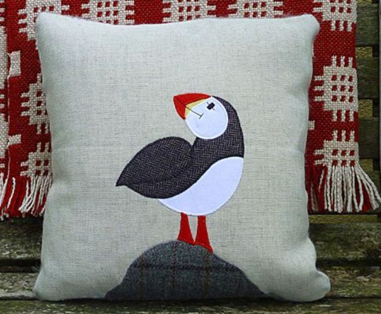 Picture of Puffin Cushion - Square