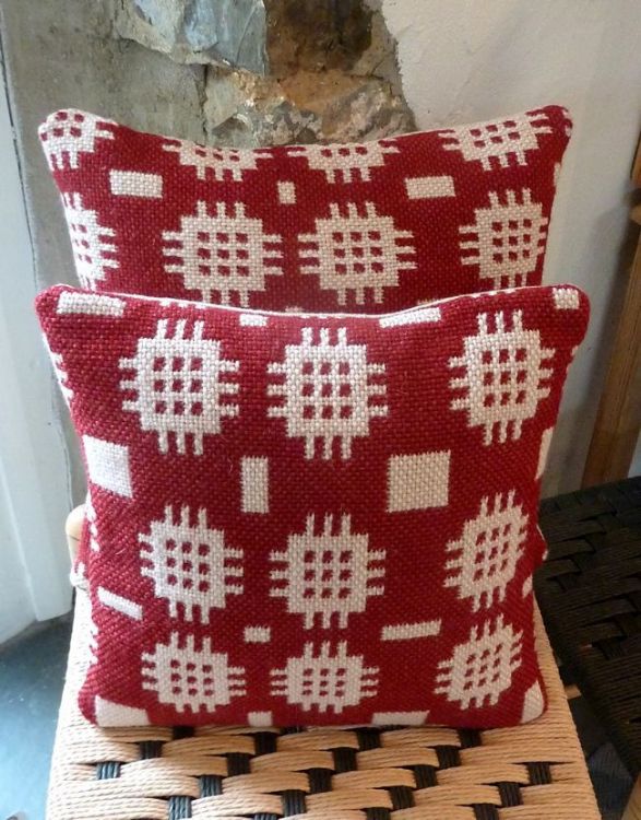 Picture of Berry Red Tapestry Cushion