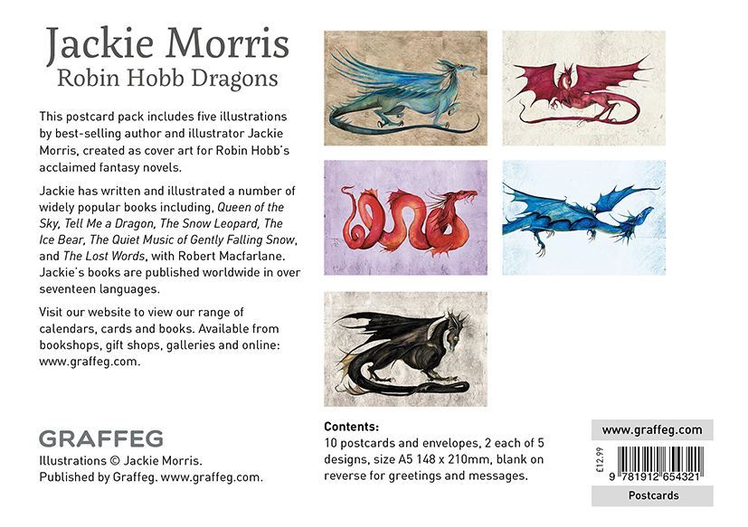 Robin Hobb Dragons Postcards Jackie Morris. Solva Woollen Mill