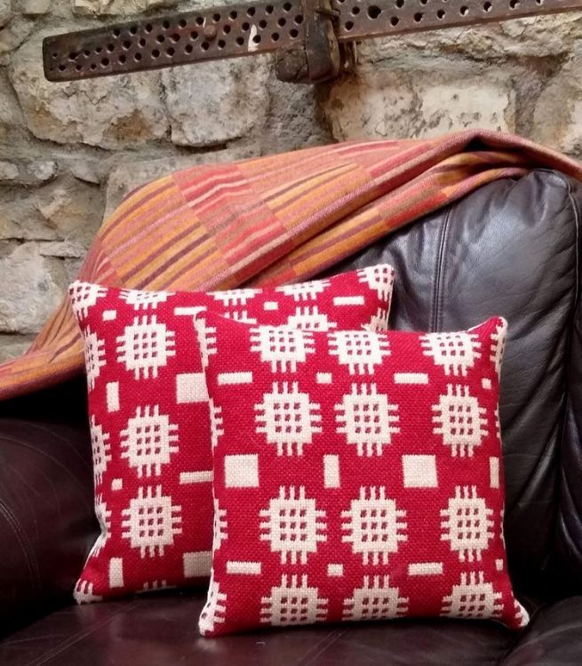 Picture of Berry Red Tapestry Cushion