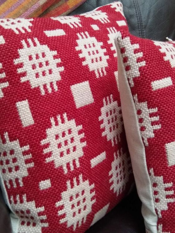 Picture of Berry Red Tapestry Cushion