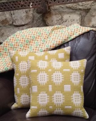Show details for Yellow Ochre Tapestry Cushion Picture of Yellow Ochre Tapestry Cushion
