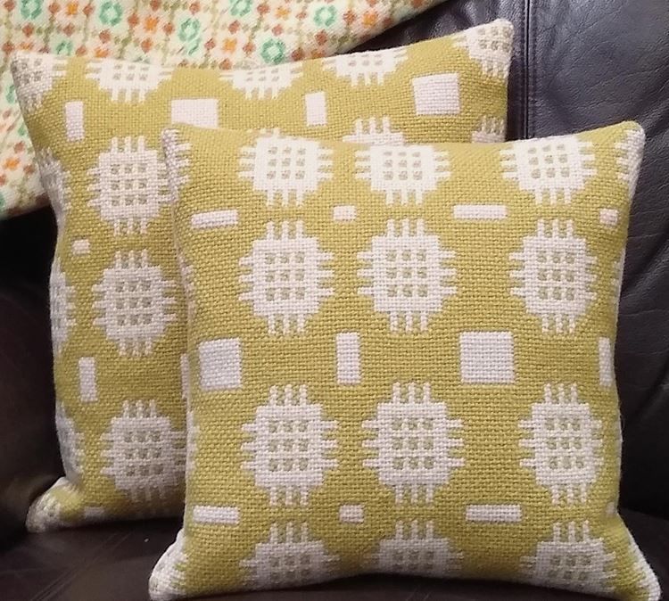Picture of Yellow Ochre Tapestry Cushion