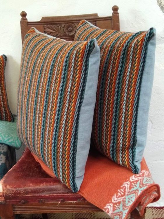 Picture of Herringbone Striped Cushion - Square