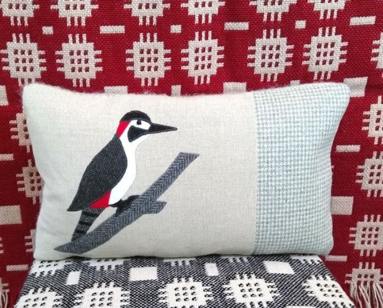 Picture of Woodpecker Cushion - Oblong