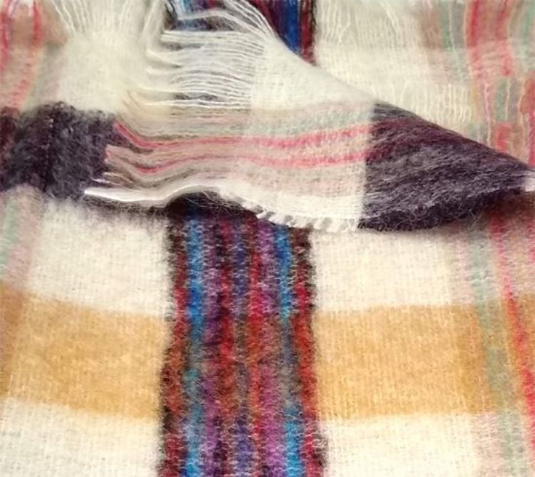 Picture of Mohair Throw - Blackberry and Biscuit