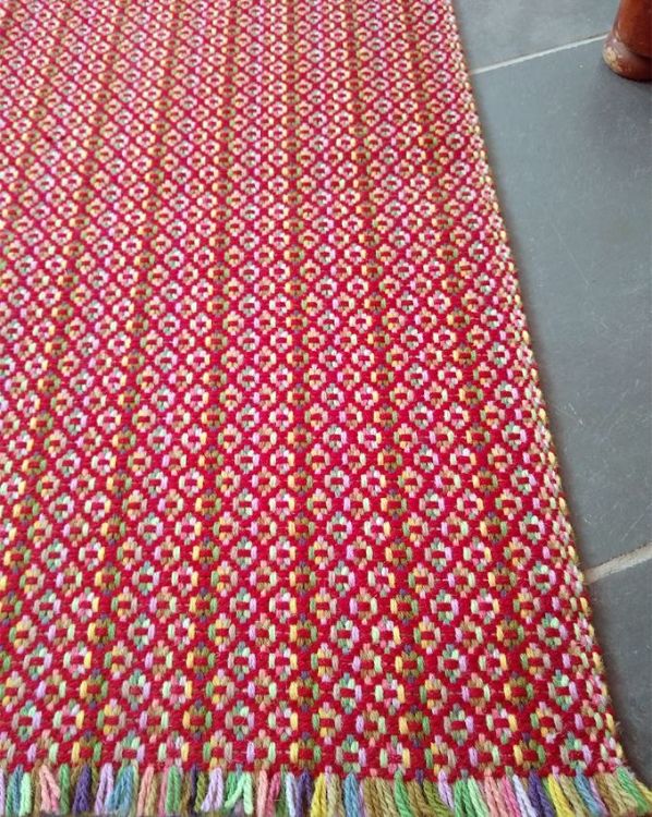 Picture of Berry Red Hiraeth Floor Rug