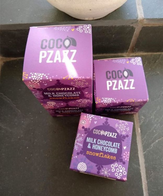 Picture of Milk Chocolate & Honeycomb Snowflakes 96g