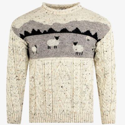 Show details for Sheep Scene Woolly Jumper Picture of Sheep Scene Woolly Jumper