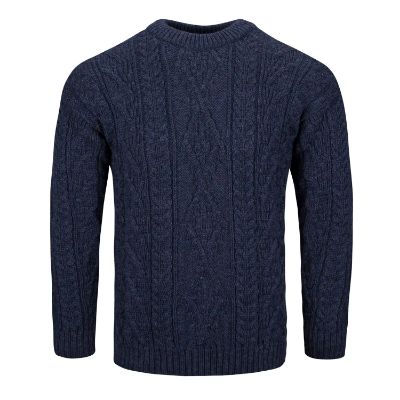 Show details for Aran Jumper - Denim Picture of Aran Jumper - Denim