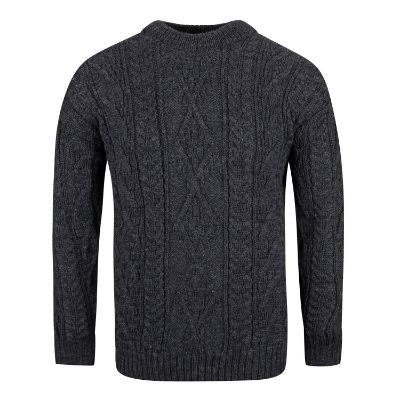 Show details for Aran Jumper - Charcoal Picture of Aran Jumper - Charcoal