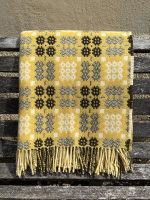 Show details for Welsh Tapestry Style Throw - Yellow Picture of Welsh Tapestry Style Throw - Yellow