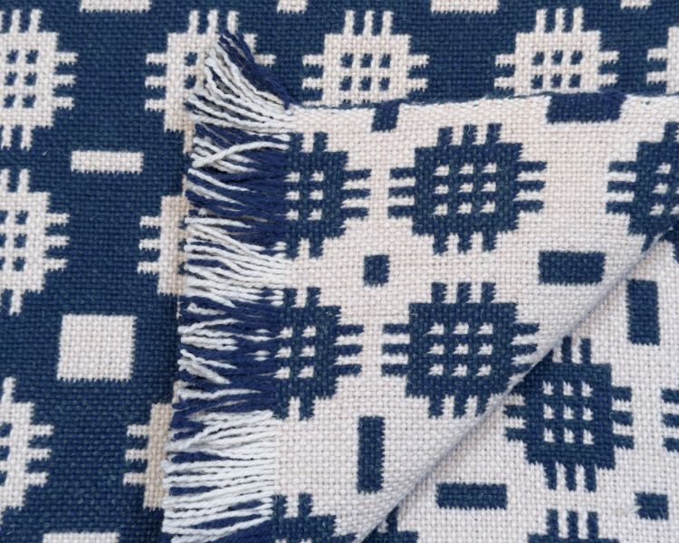 Picture of French Navy Welsh Tapestry Floor Rug